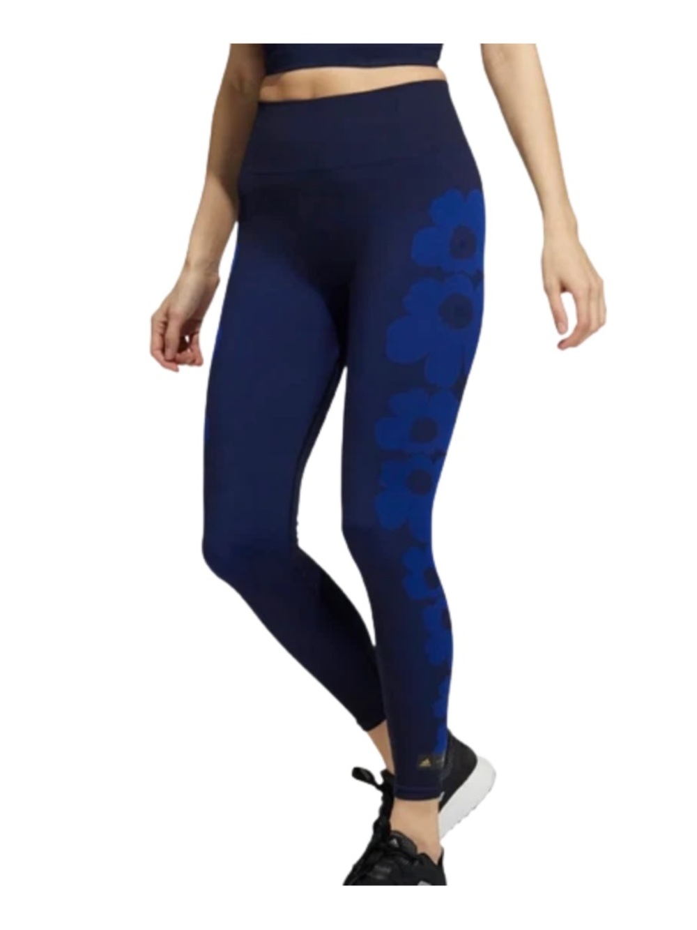 NWT ADIDAS Marimekko  Navy Floral High-Waist Leggings
